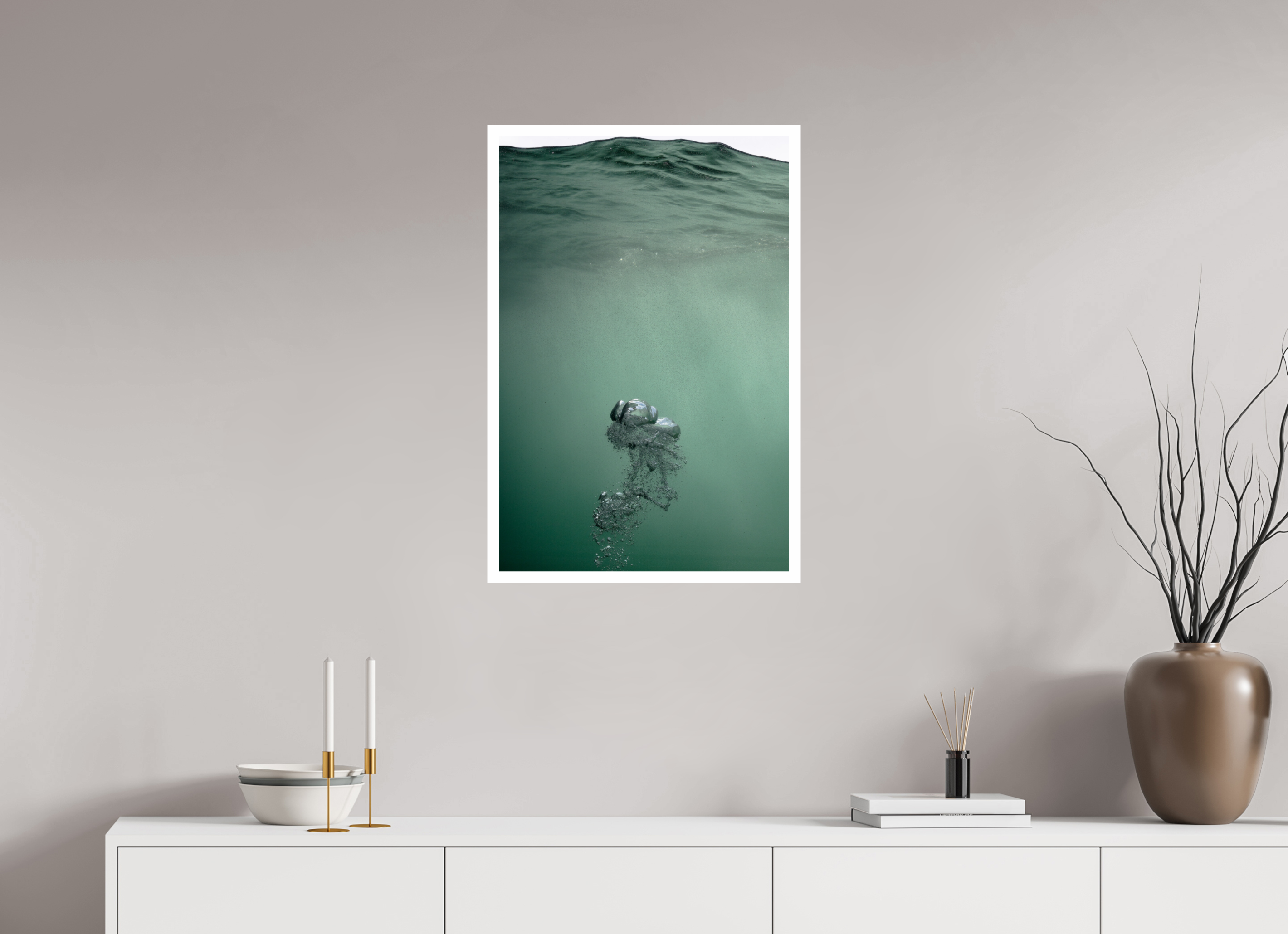 50 x 75 cm, test 1 buble of a common seal