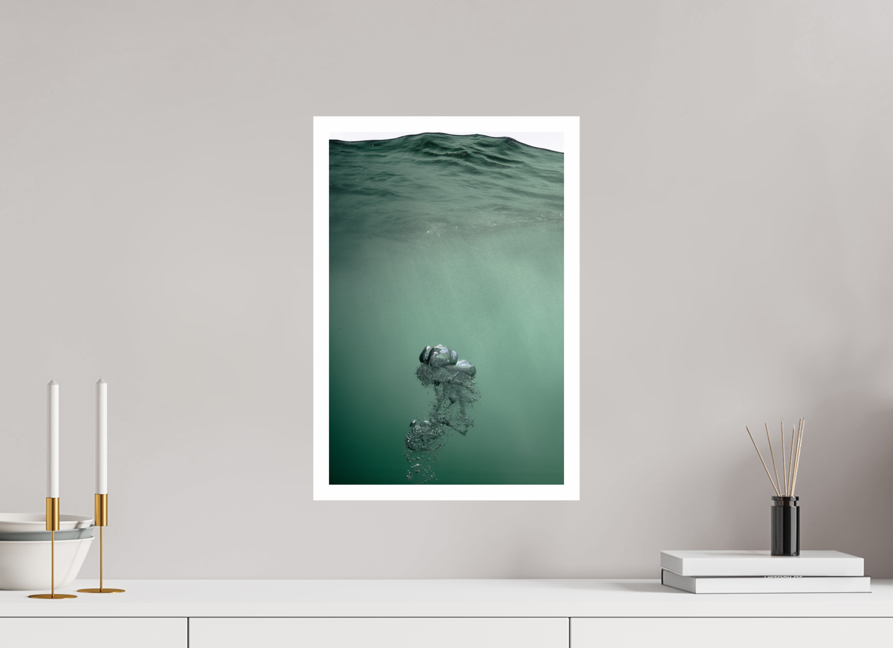 30 x 45 cm, test 1 buble of a common seal