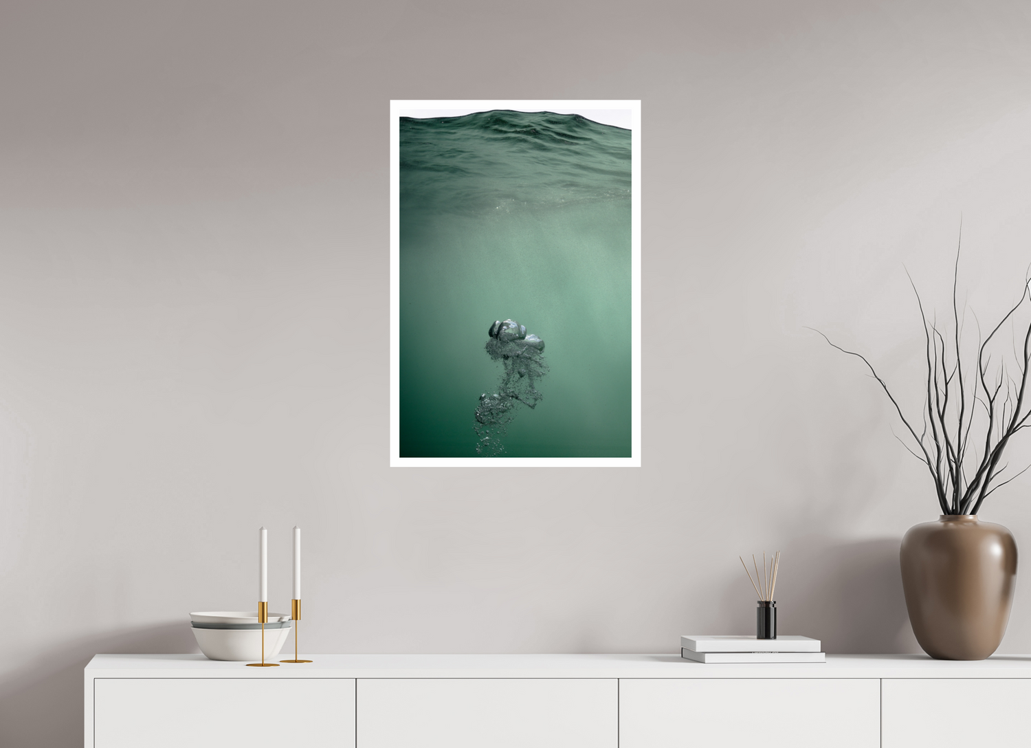50 x 75 cm, test 1 buble of a common seal 