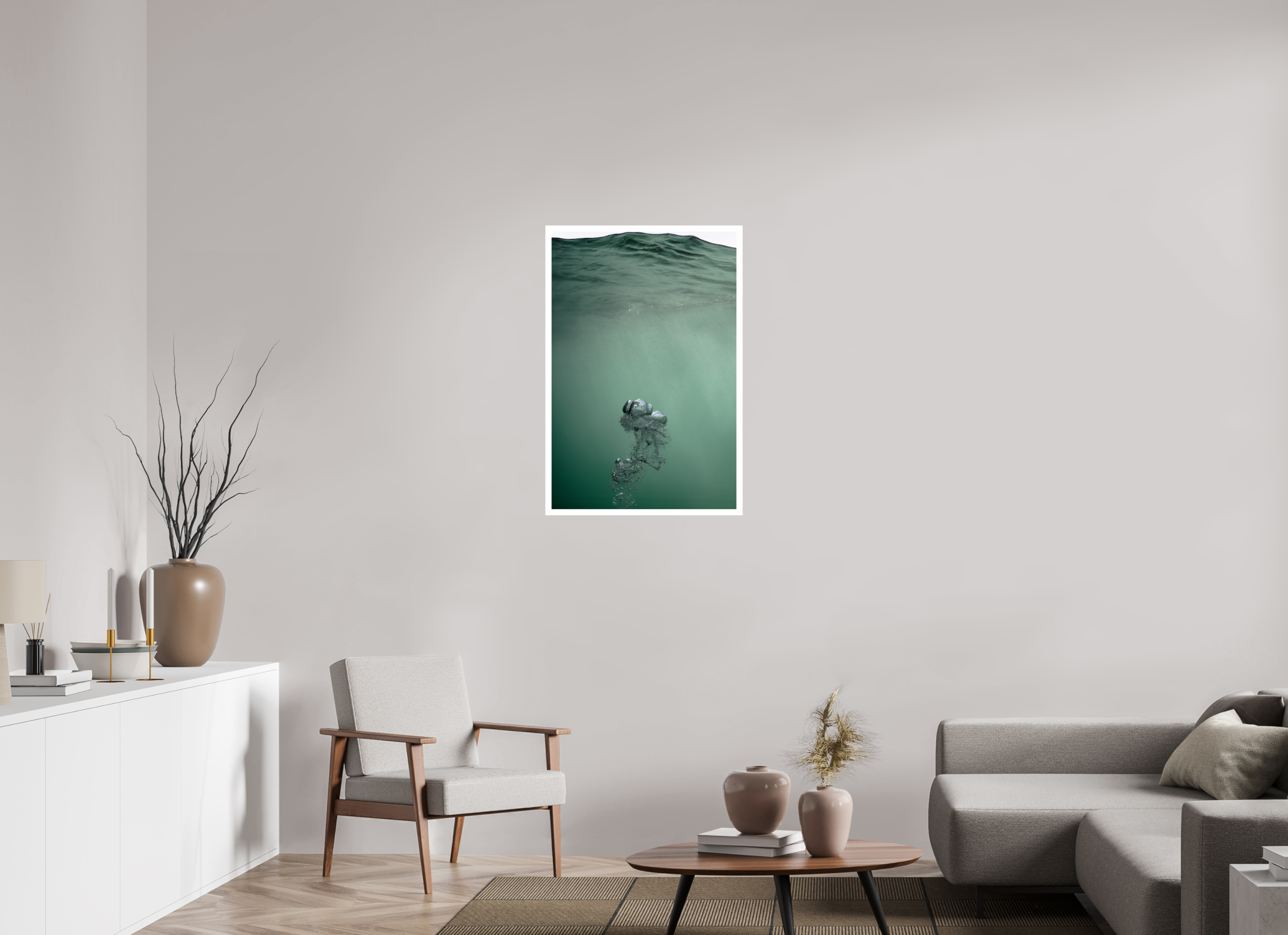 60 x 90 cm, test 1 buble of a common seal 