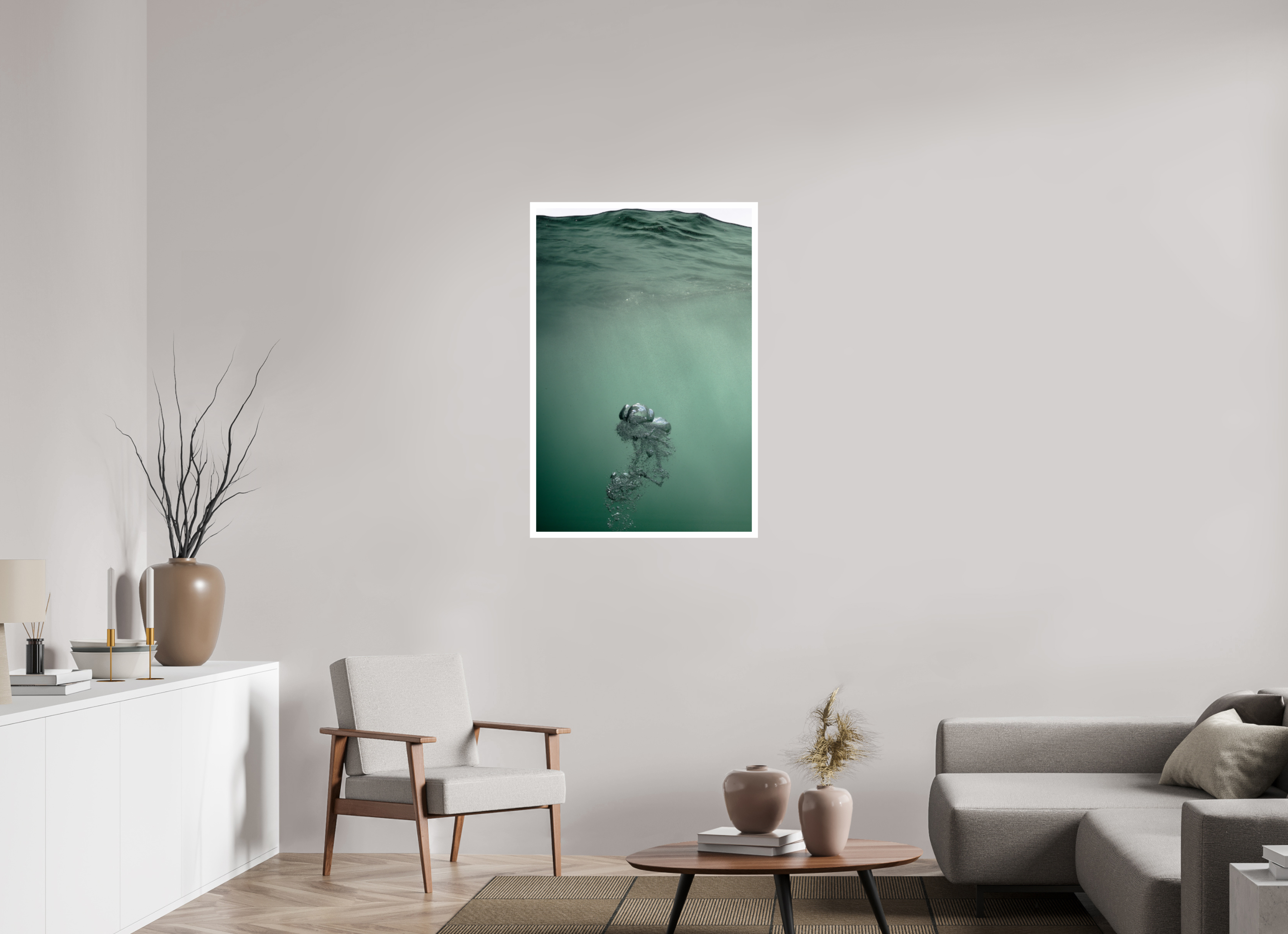 70 x 105 cm, test 1 buble of a common seal 