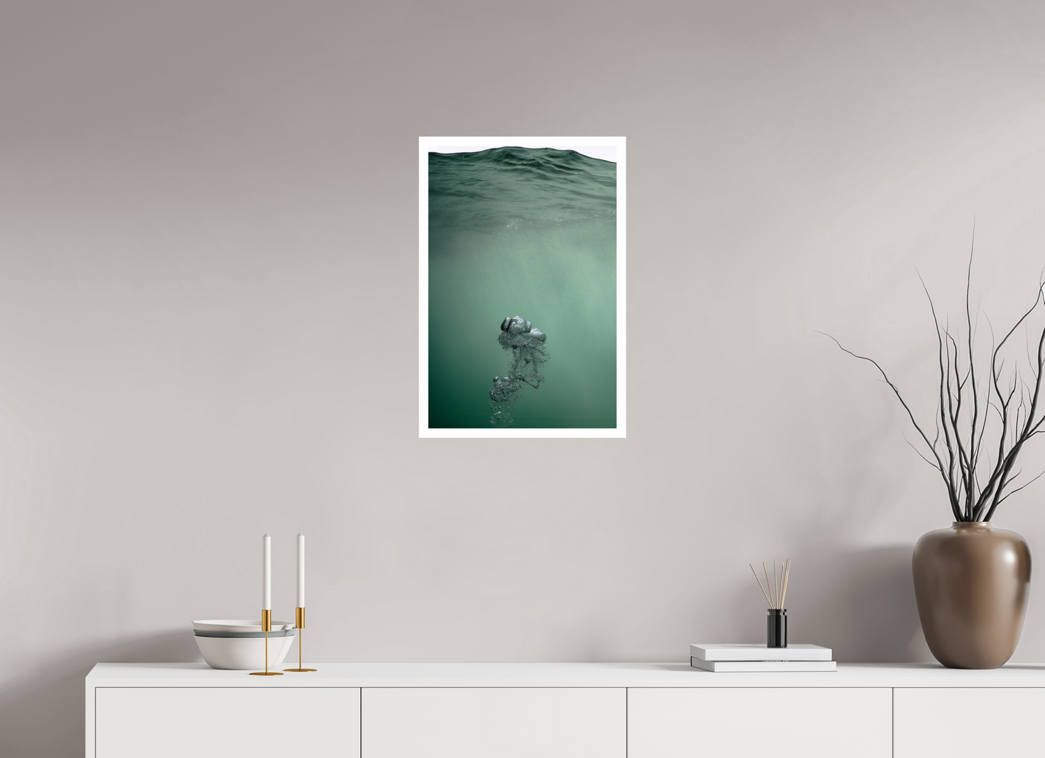 40 x 60 cm, test 1 buble of a common seal 